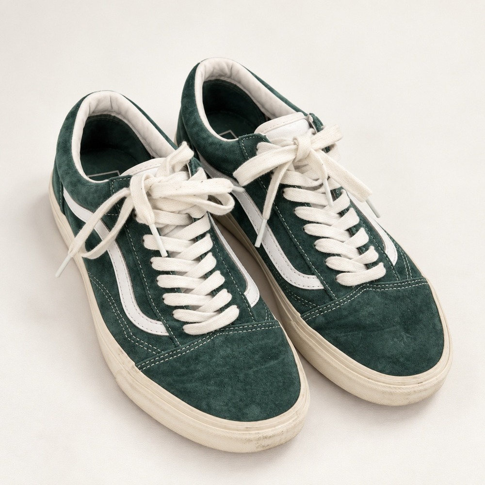 Vans Gorpcore Old Skool Forest Green Suede Sneakers Women 9.5 Skate Retro Street
